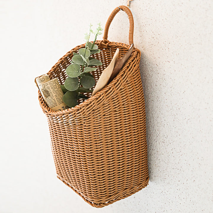 Women's Handwoven Basket with Practical Carry Handle Bowlift