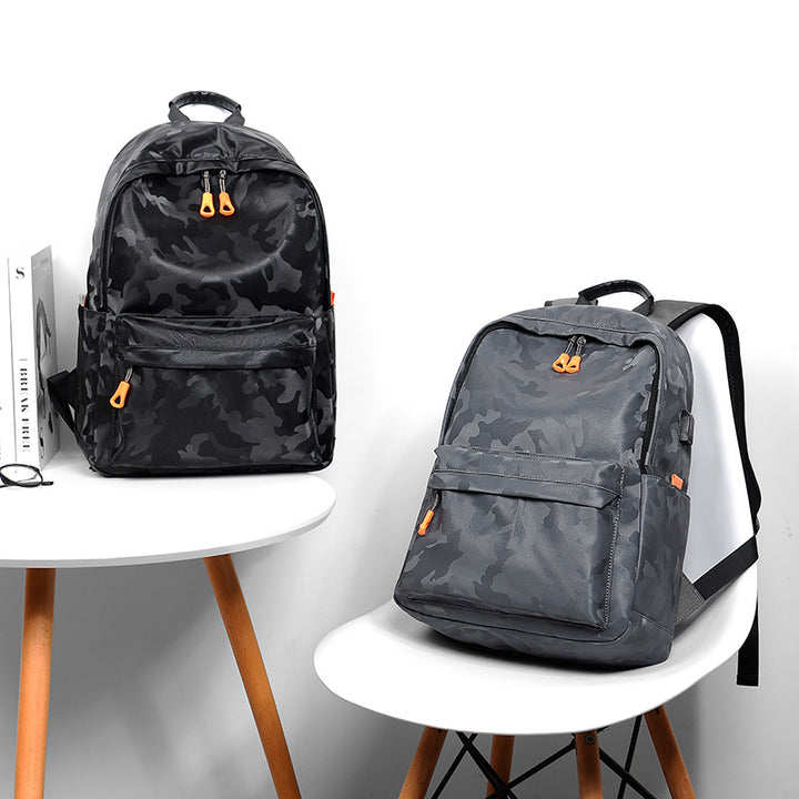 Durable Water-Resistant Camo Backpack Bowlift