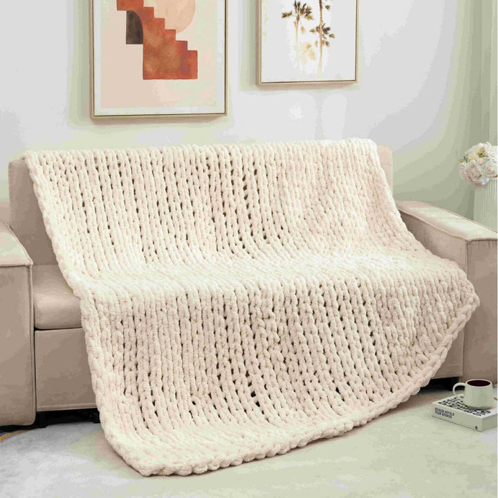 Cozy Knitted Throw Blanket