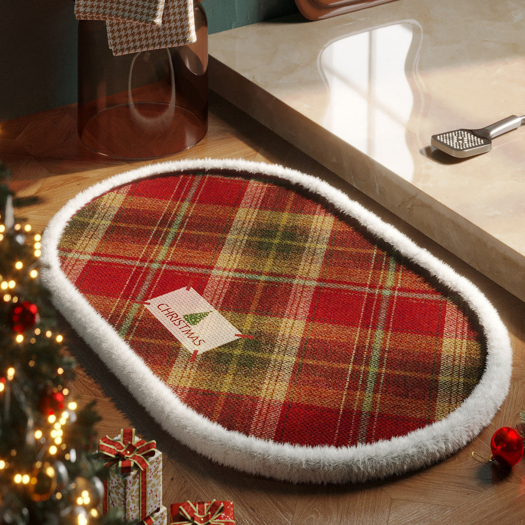 Cozy Holiday-Themed Bath Mat Bowlift