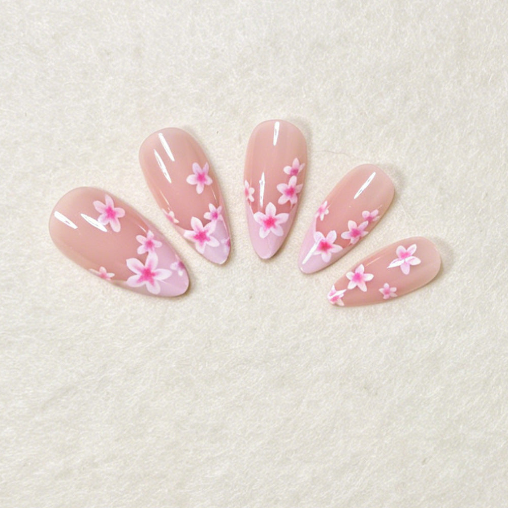 Floral Accent Stiletto Nail Art Set Bowlift