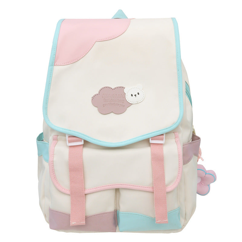 Casual Floral Accent School Backpack Bowlift