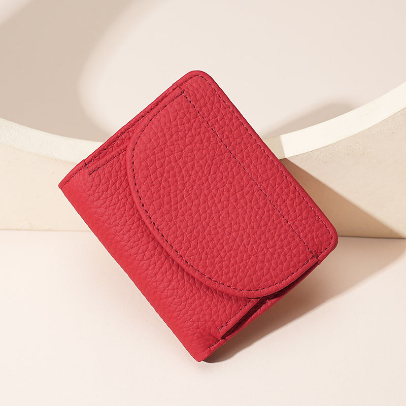 Textured Leather Cardholder Wallet