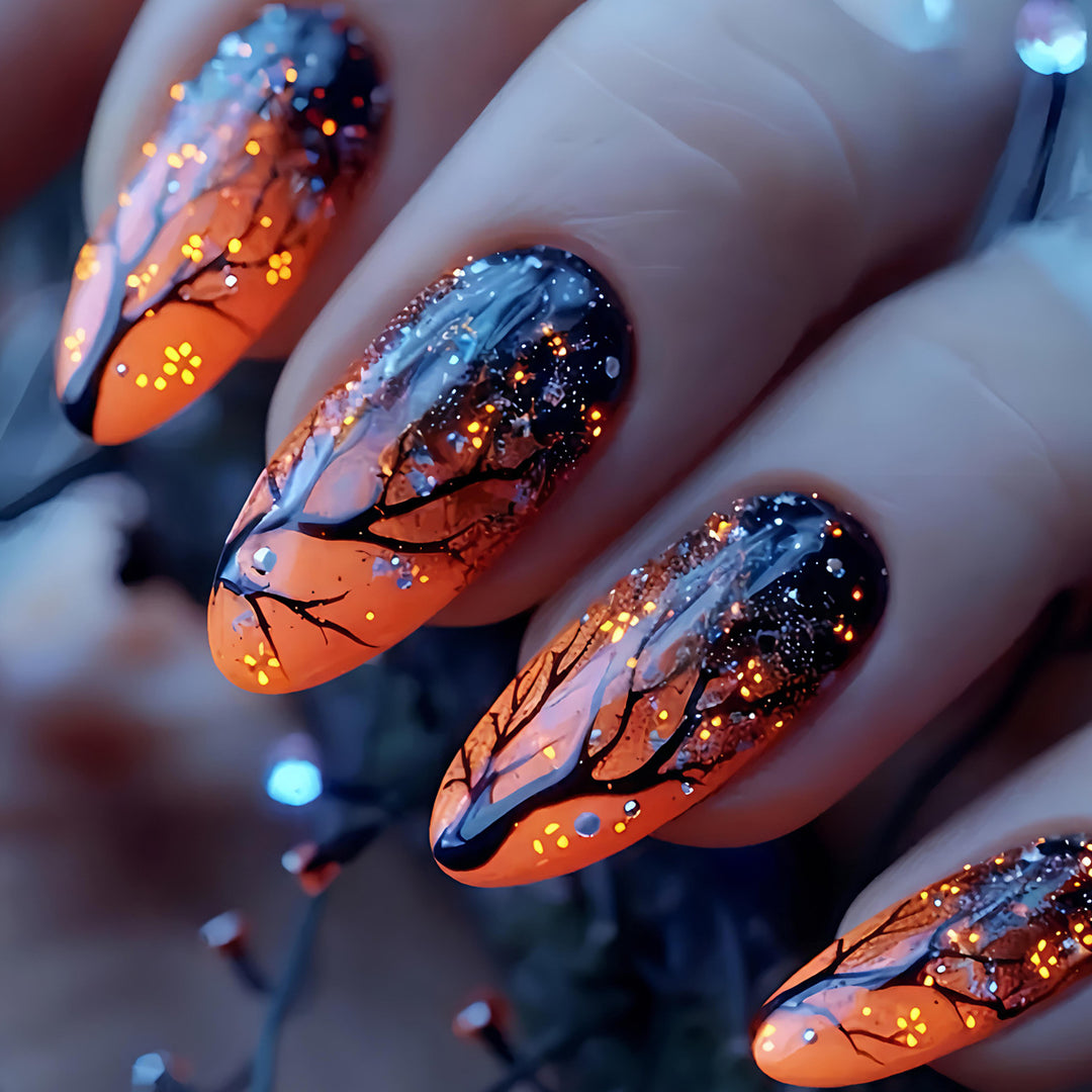 Artistic Autumn Grove Nail Art Bowlift