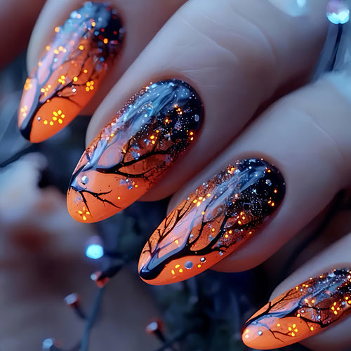 Artistic Autumn Grove Nail Art Bowlift