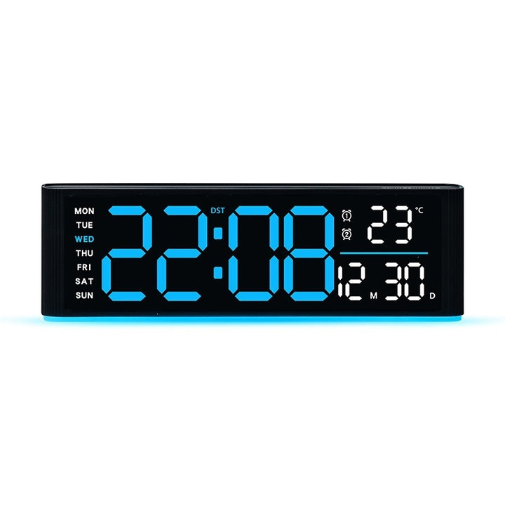 Digital LED alarm clock with temperature and day of week display Bowlift