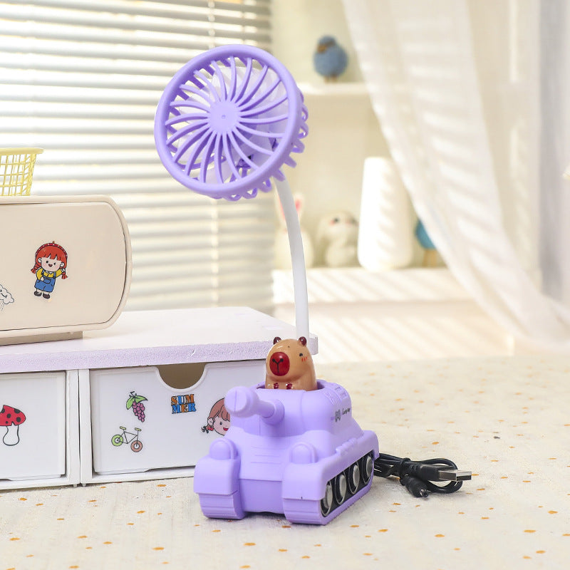 Women USB Nebulizer Cooler Fan in Creative Tank Design Bowlift