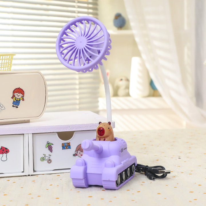 Women USB Nebulizer Cooler Fan in Creative Tank Design Bowlift