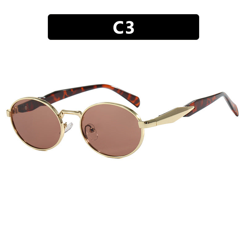 Women's fashionable sunglasses in elegant oval design with trendy accents Bowlift