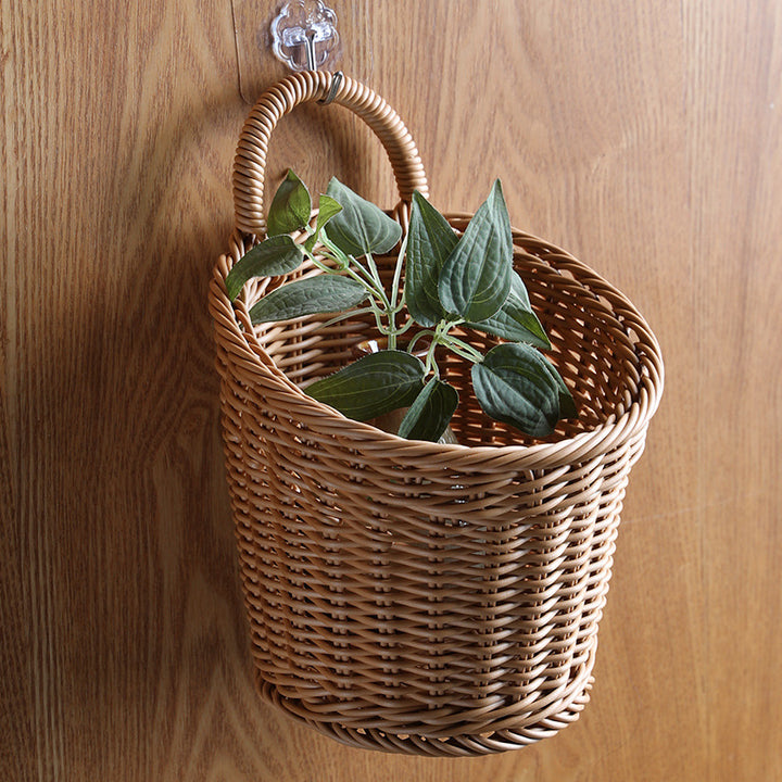 Handcrafted Wicker Storage Basket Bowlift