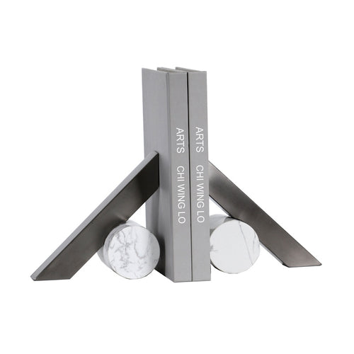 Modern Geometric Metal Bookends