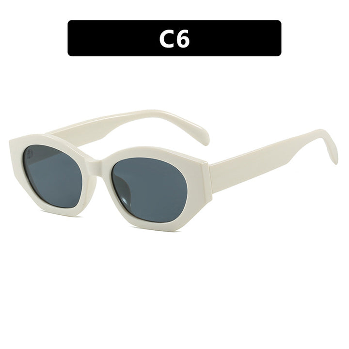 Women's geometric sunglasses with trendy, transparent frame Bowlift