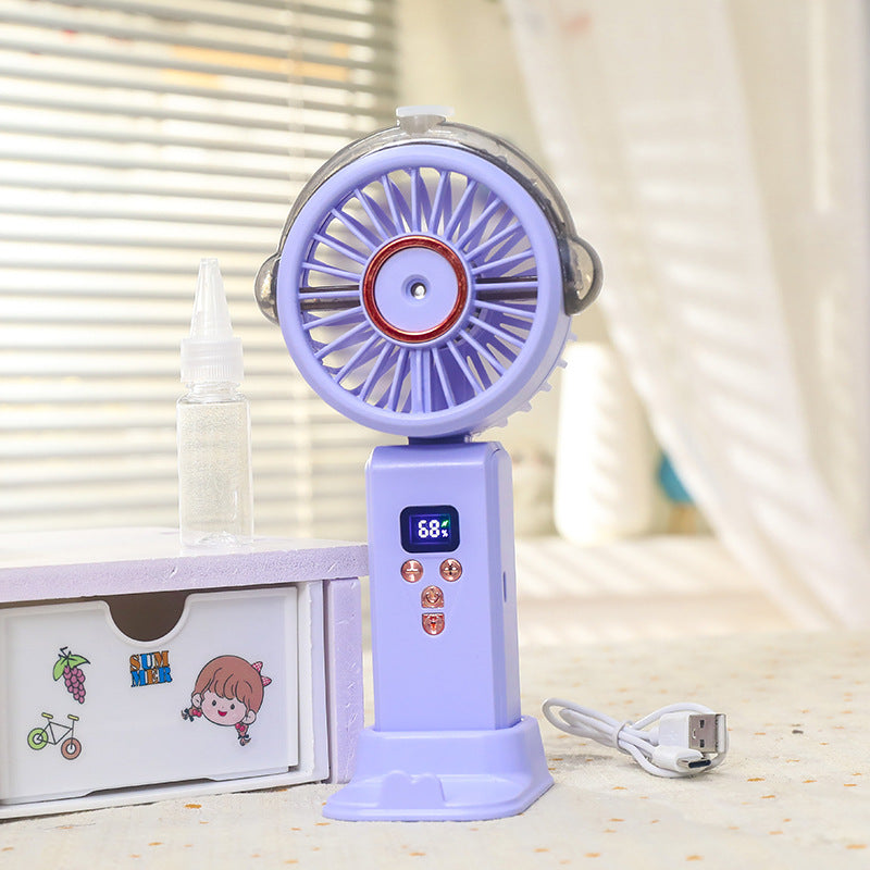 Women's portable USB mini fan with spray function Bowlift