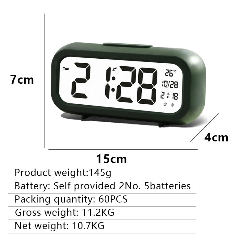 Digital alarm clock with temperature display and large LED display Bowlift