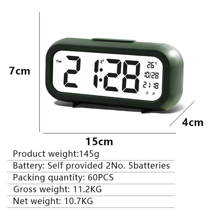 Digital alarm clock with temperature display and large LED display Bowlift