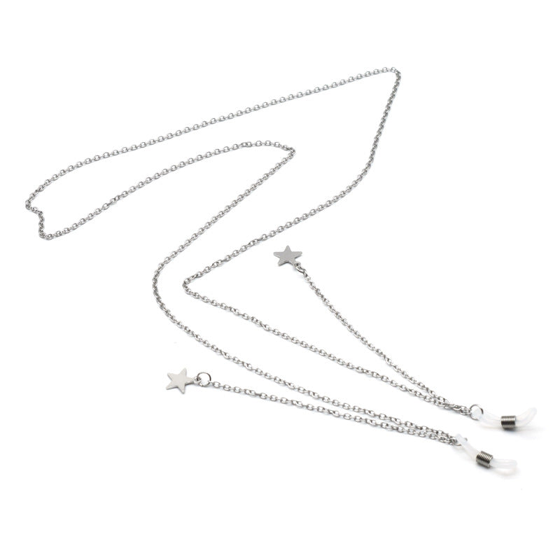 Star-Accented Chain Eyewear Holder Bowlift