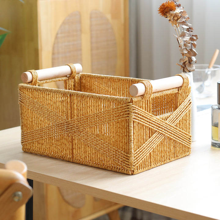 Artisan Crafted Wicker Storage Caddy Bowlift