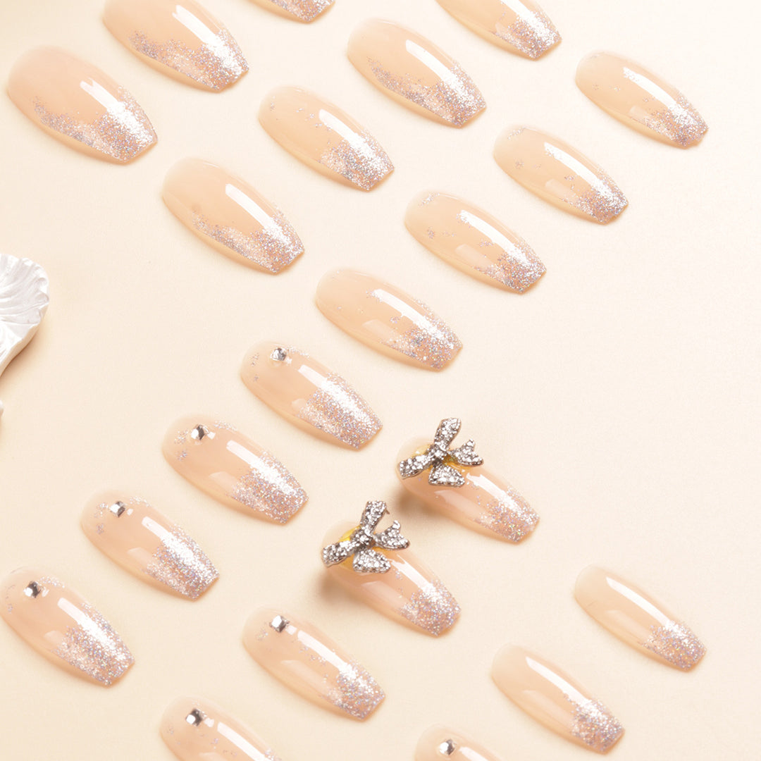 Sparkling Glitter Press-On Nail Tips Bowlift