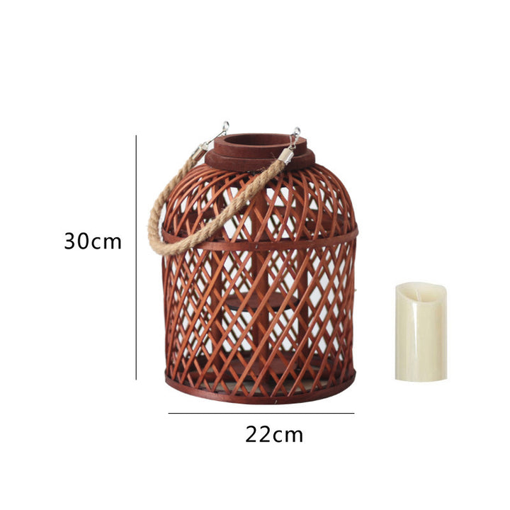 Decorative lantern made of braided material Bowlift