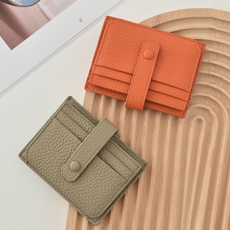 Textured Leather Card Holder Bowlift