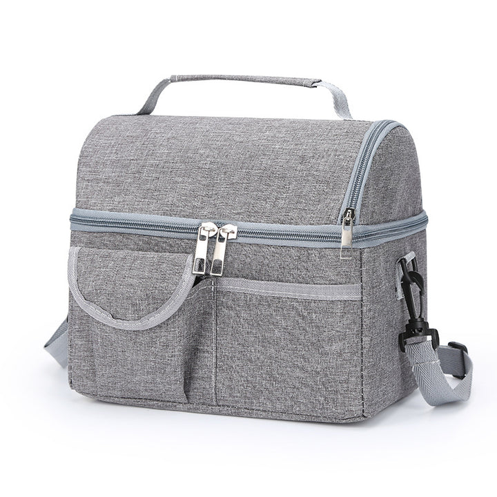 Insulated lunch bag with multi-compartment organizer and adjustable shoulder strap Bowlift