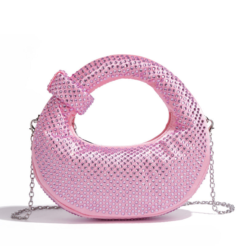 Chic Rhinestone-Embellished Handbag Bowlift
