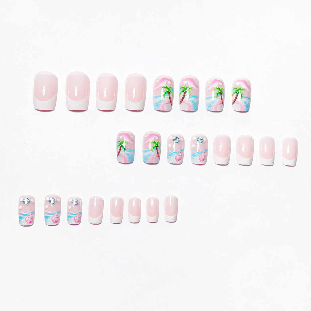 Tropical Ocean-Themed Nail Art Bowlift