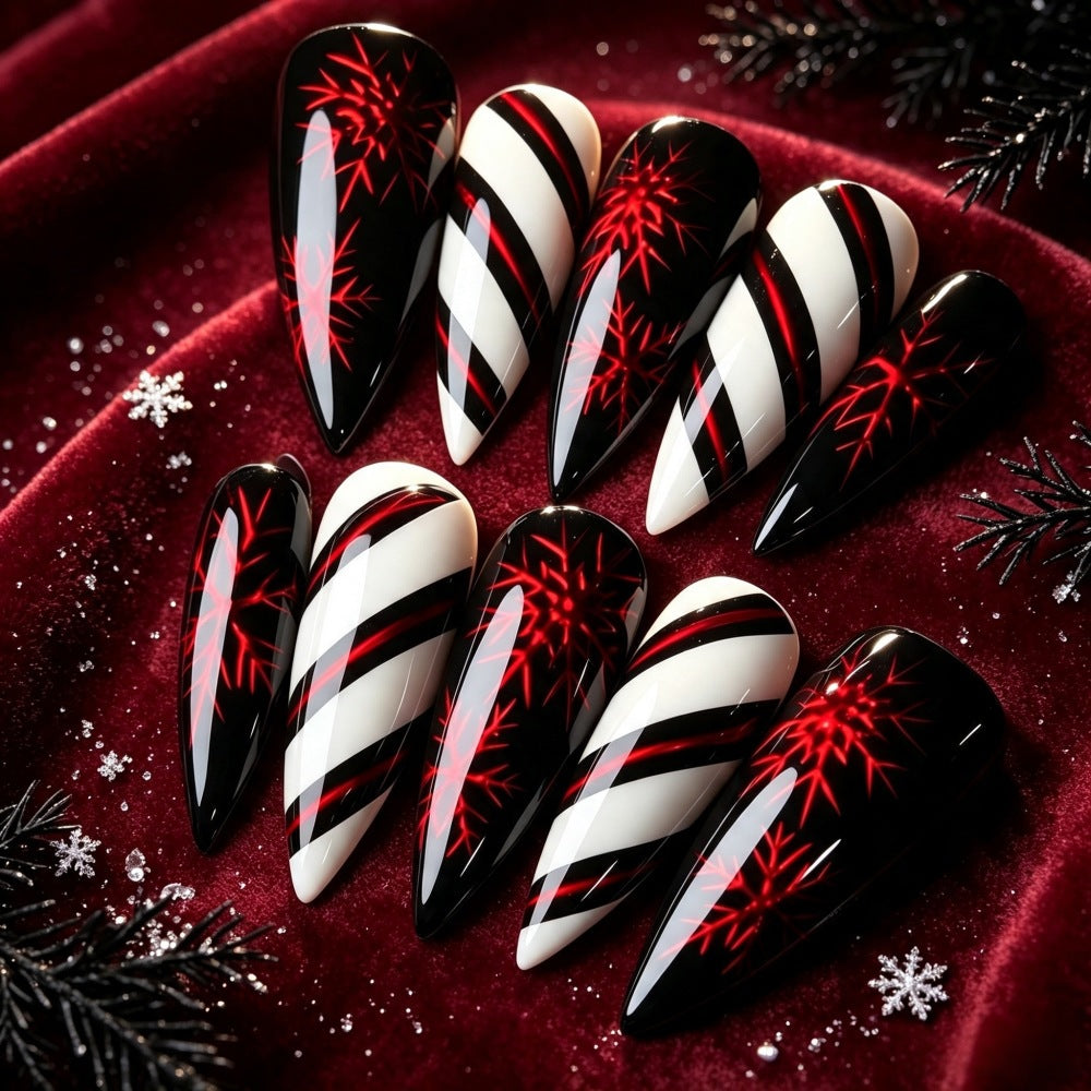 Creative Nail Art with Geometric Design Bowlift