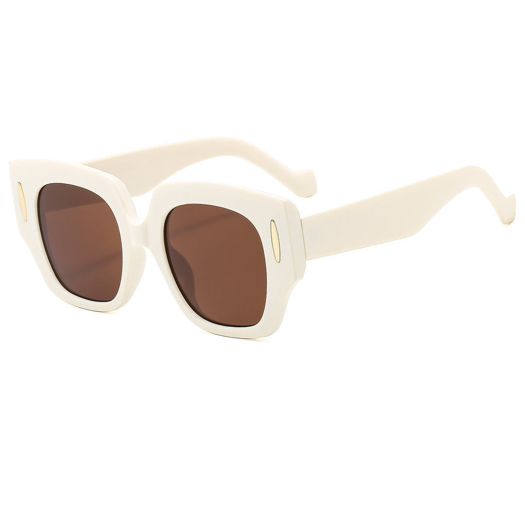 Women's Geometric Oversized Sunglasses with Luxurious Accent Bowlift