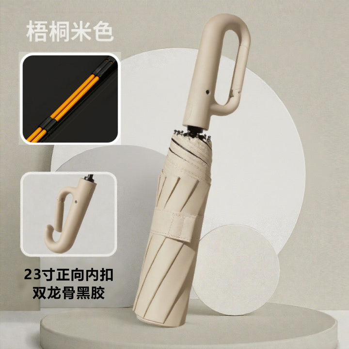 Ladies Folding Umbrella with Innovative Handle Design Bowlift