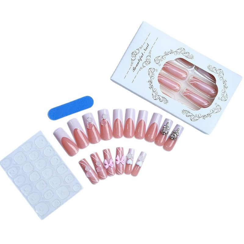 Decorative Luxury Press-On Nail Set Bowlift