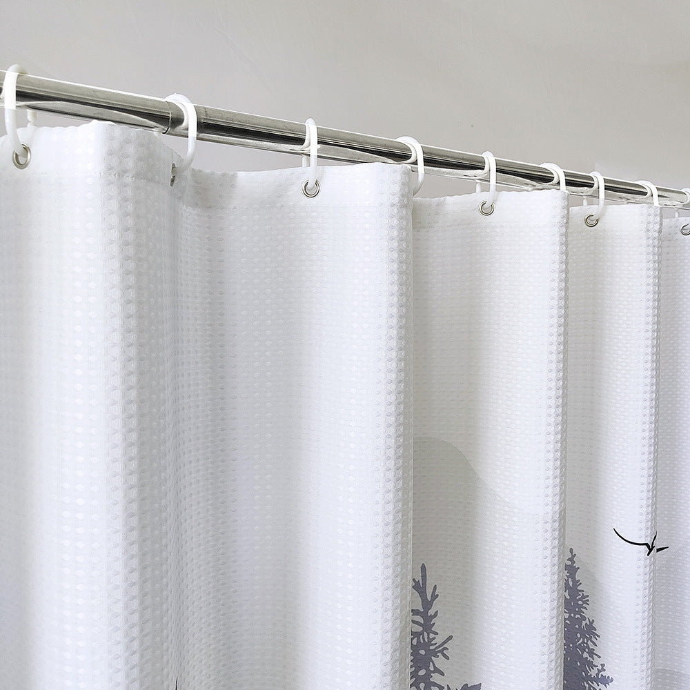 Geometric Patterned Waterproof Shower Curtain Bowlift