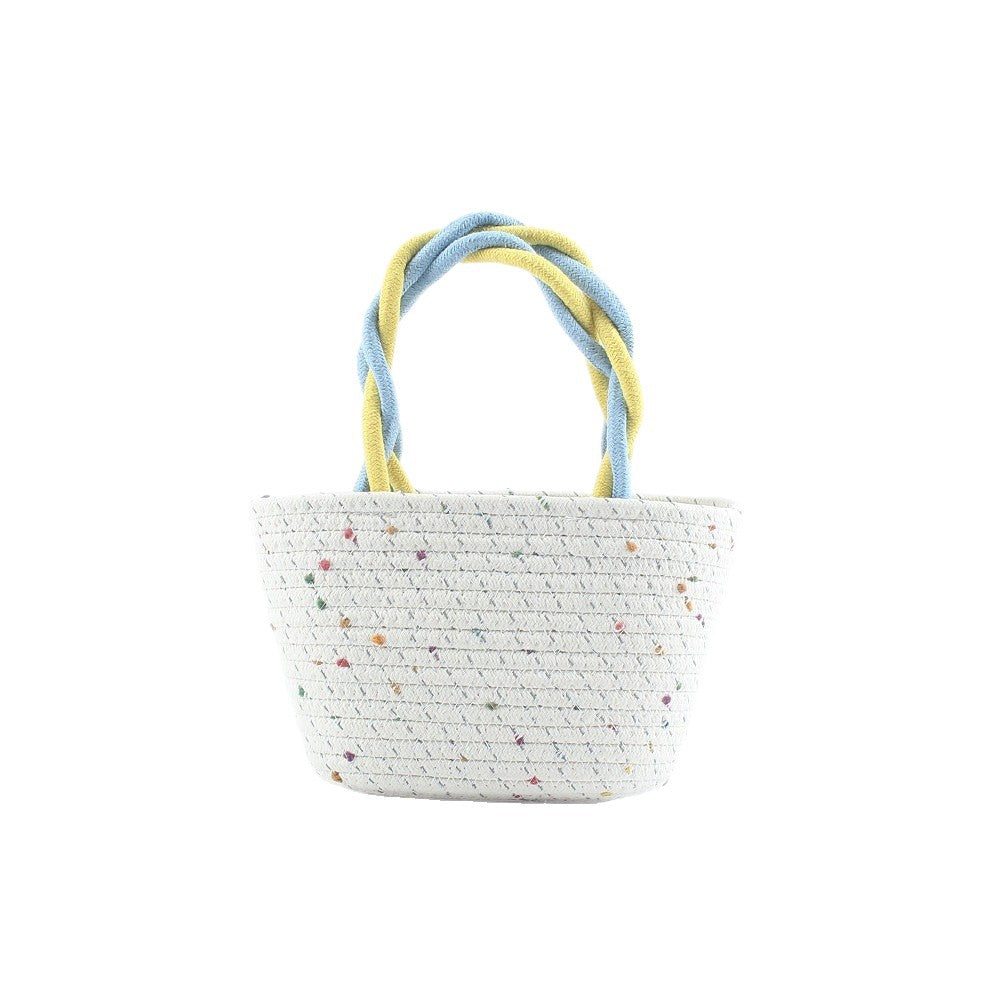 Fashionable straw bag with colorful accents Bowlift