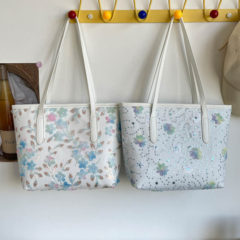 WoFloral Embellished Tote Bag Bowlift