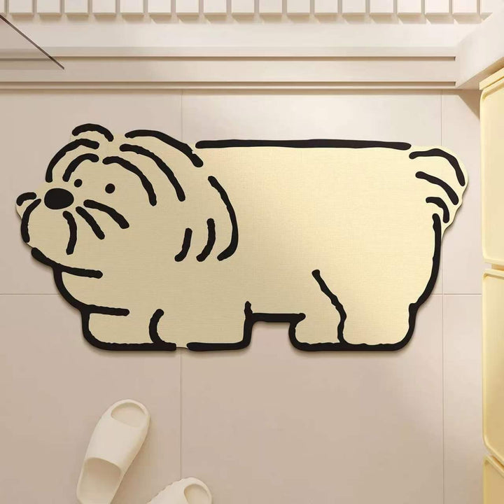 Playful Cat-Themed Bath Mat
