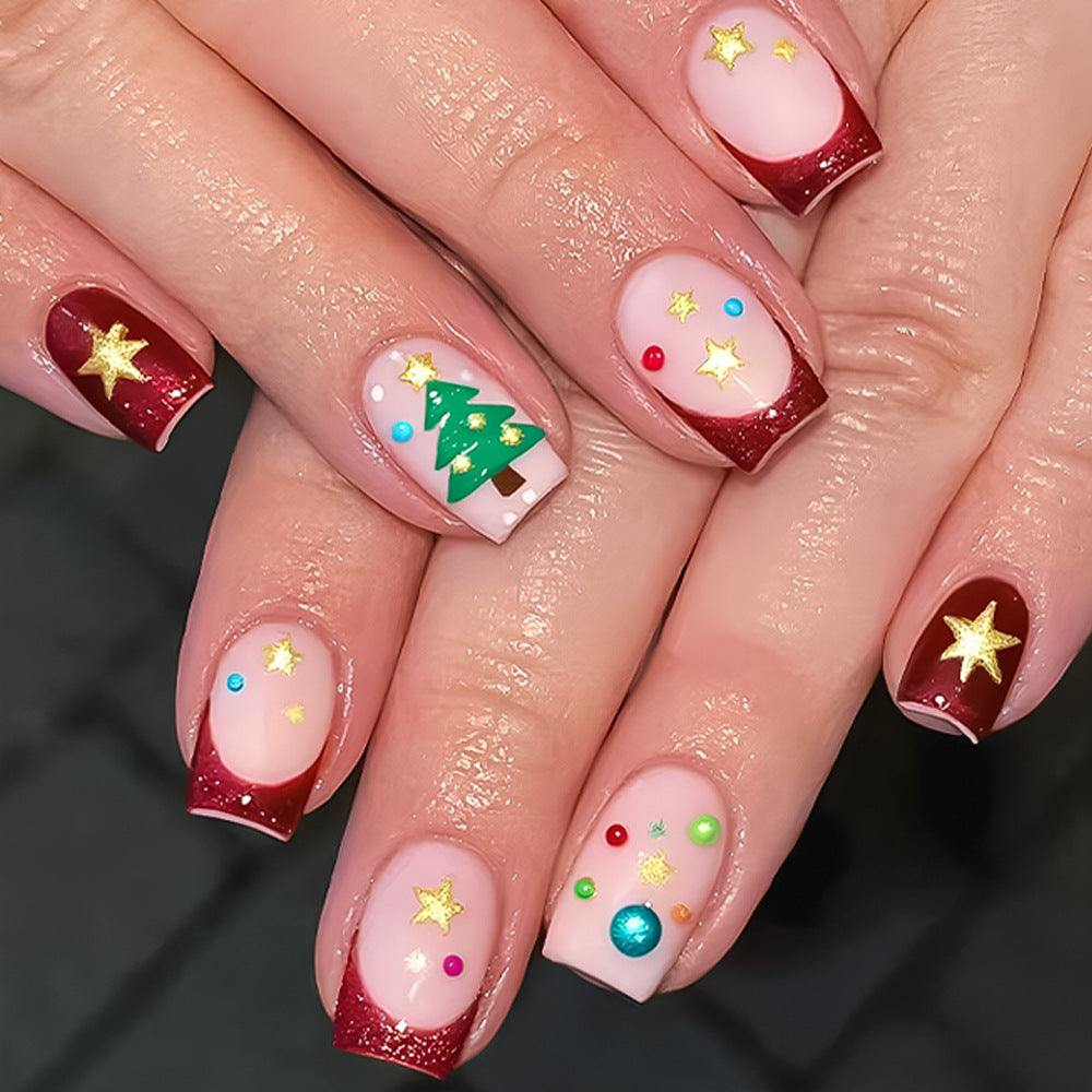 Festive Holiday-Themed Gel Nail Art Set Bowlift