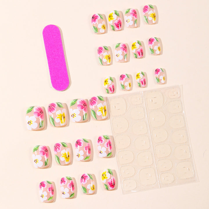 Floral-Themed 3D Nail Art Extensions Bowlift