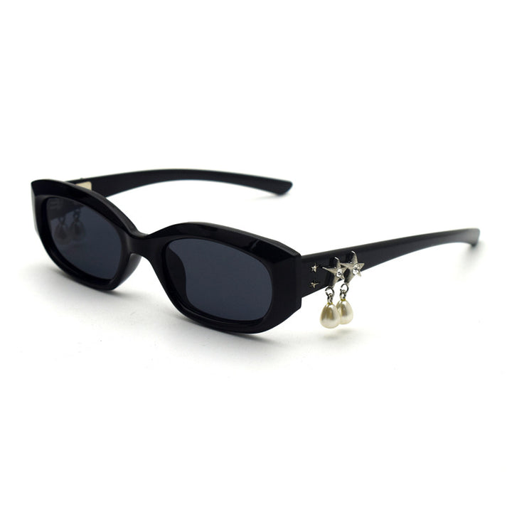 Trendy Cat-Eye Sunglasses with Adorable Teddy Bear Accent Bowlift