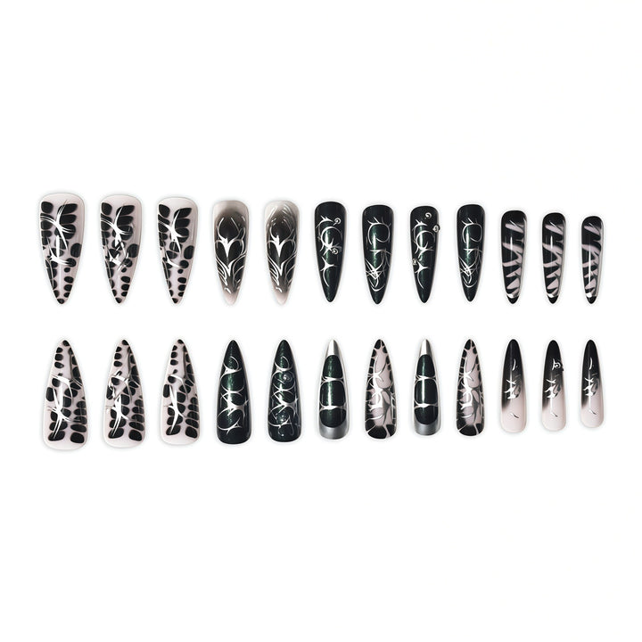 Glamorous Stiletto Nail Art Extensions Bowlift