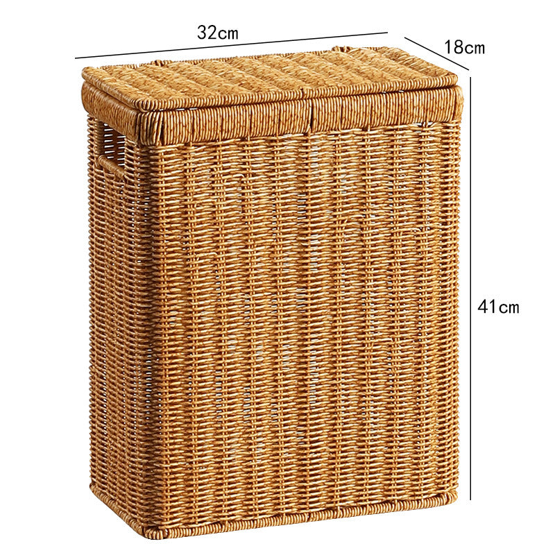 Handcrafted Rectangular Wicker Storage Box Bowlift
