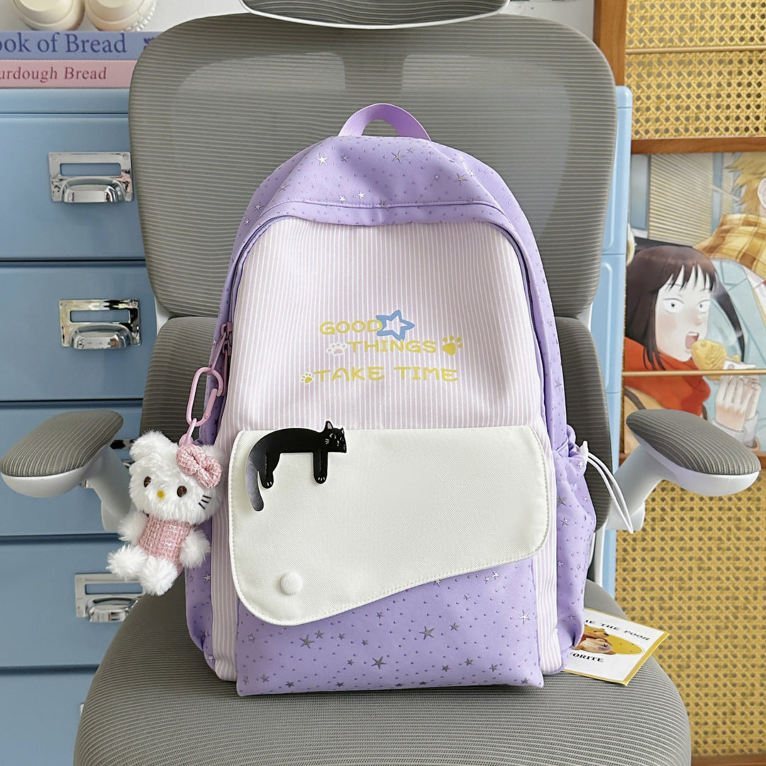 Adorable Cat-Themed School Backpack
