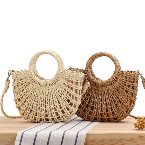 Handbag Made of Handcrafted Macrame with Round Handle Bowlift