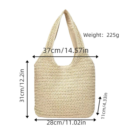 Shoulder bag made of robust woven natural material Bowlift