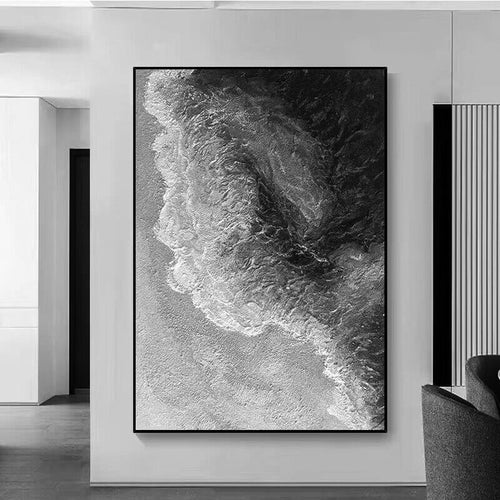 Abstract Ocean-Inspired Canvas Art