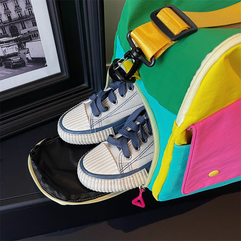 Sporty Multifunctional Duffel Bag with Multiple Compartments Bowlift