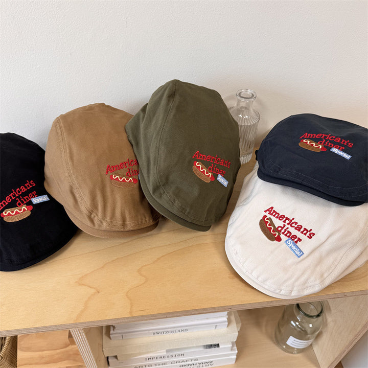 Men's Embroidered Casual Newsboy Cap Bowlift