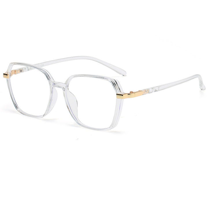 Ladies fashionable square reading glasses with golden accents Bowlift