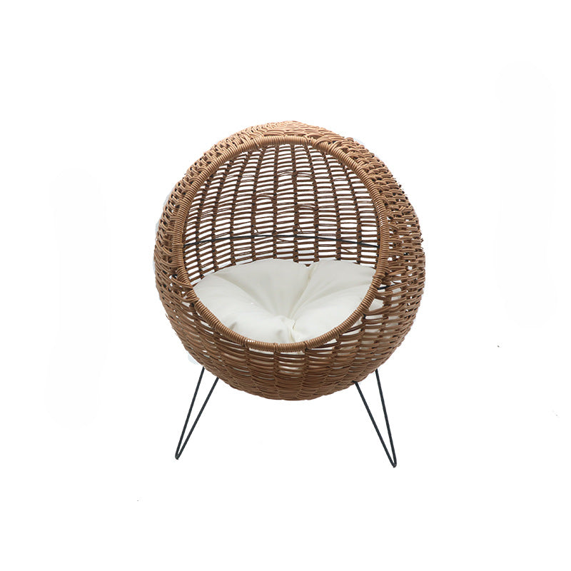 Cat Bed with Stylish Rattan Design Bowlift