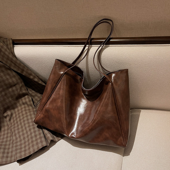 Sleek Vegan Leather Tote Bag