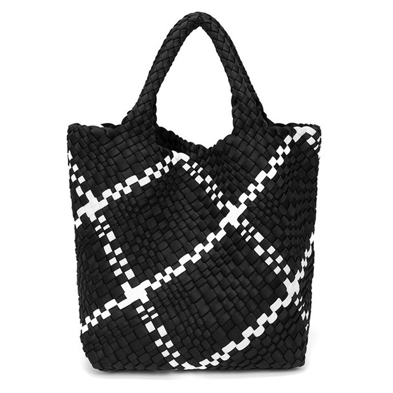 Braided Handbag with Removable Clutch Bowlift